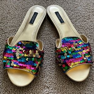 Authentic Dolce & Gabbana sequin slides